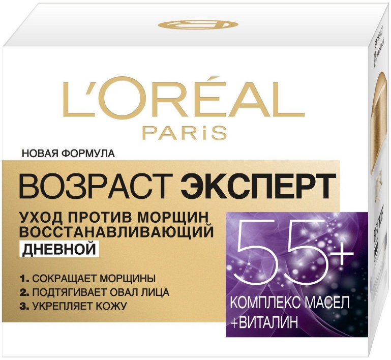 Nnewnoй aantyvoзraStnoй kremm l'Oreal paris -vyrast эkspert 55+ protivmorshyn -ddlyцa